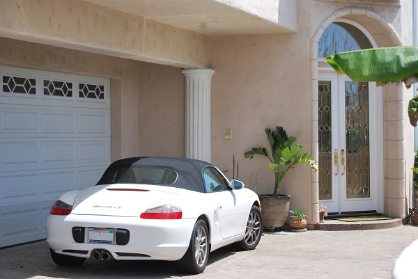 car in front of home